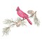 Cardinal on a Pine Branch Wall Stencil | 3187 by Designer Stencils |